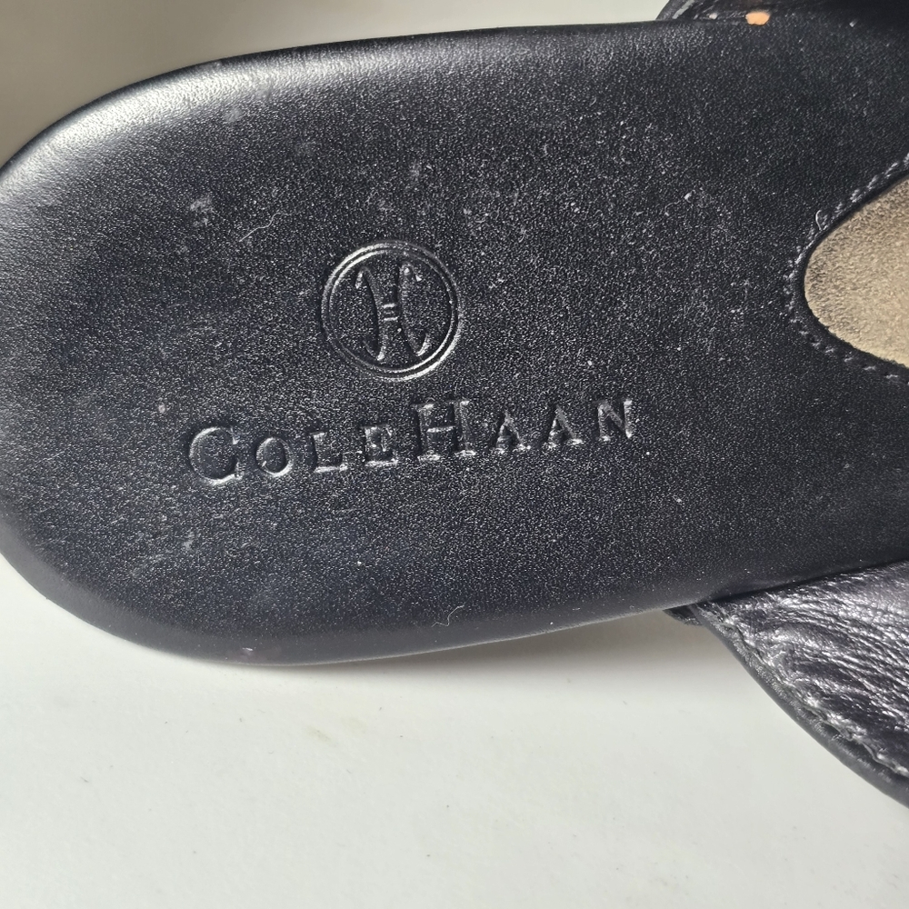 Cole Haan Black Leather Studded Mules 7 1/2 - Picture 4 of 12